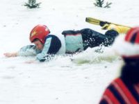 tym razem lądowanie trochę niezgodne z przepisami... liczy się odwaga, przecież to tutaj skakał Adam Małysz!